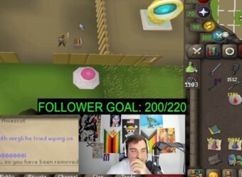 An image of heated Anthony's moment in the OSRS game and a call-in from a viewer.